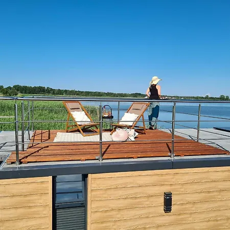 Houseboat In Azy By Jamno And The Sea Botel Łazy